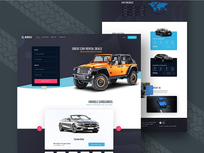 Rent a Car No-code Template build website fast car rental cheap website builder easy web builder how to create a website no code online website creation tools rent a car website web templates webdesign website builder software website concept