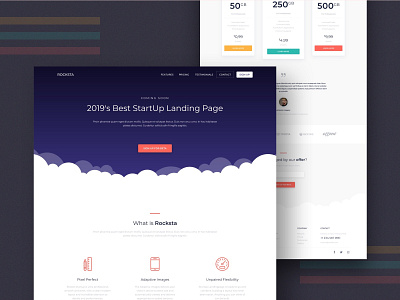 Rocket Startup Landing Template