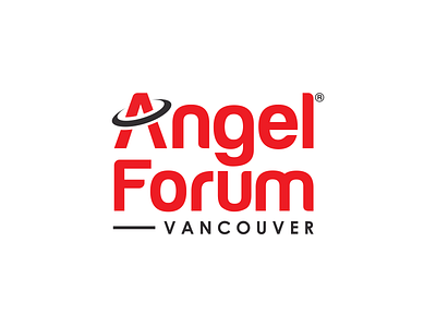 ANGEL FORUM logo design angel branding business canada design designer forum illustration illustrator logo vancouver vector