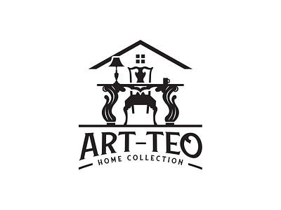 ART-TEO logo design branding business collection decoration design designer furniture gifts home illustration illustrator logo vector vintage