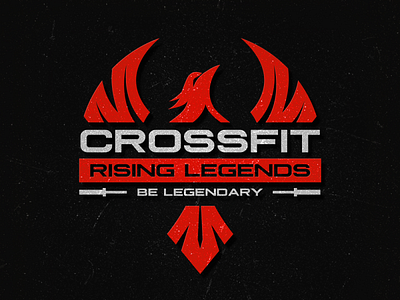 CRL logo design barbell bird branding business crossfit design designer fitness illustration illustrator legends logo phoenix vector workout