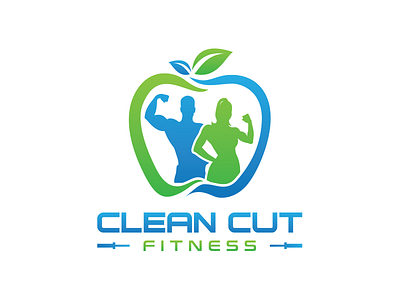 Clean Cut Fitness logo branding design designer fitness food gym health healthy illustration illustrator logo nutrition vector workout