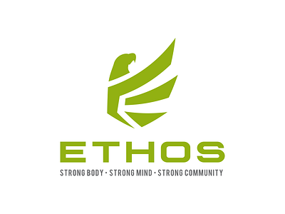 Ethos logo bird branding design designer eagle ethos illustration illustrator logo strong symbol vector wings