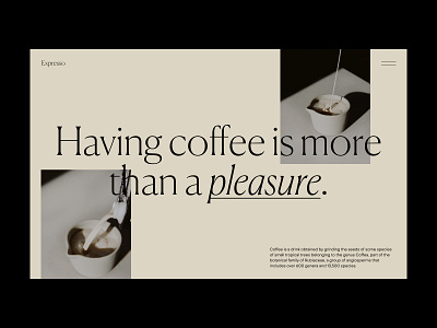 Expresso website agency website branding editorial editorial design editorial layout landing layout logo logotype menu minimal title typeface typogaphy typography ui user experience user interface ux web agency