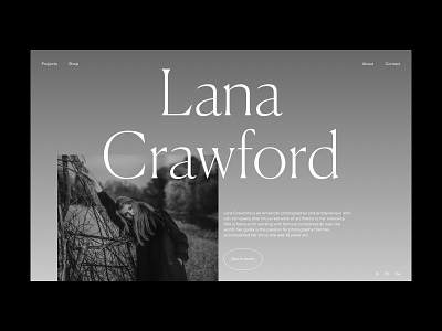 Lana Crawford | Portfolio website agency website branding button clean design editorial font landingpage logotype minimal portfolio portfolio site typography ui user experience user interface ux web agency web design website