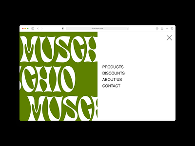 Muschio clean design minimal typography user experience user interface
