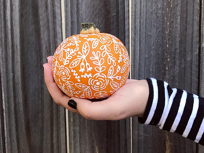 Halloween Pumpkin Decorating! carving decorating floral halloween happy mini painting pumpkin