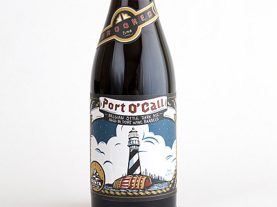 Port 'O Call beer design illustration label utah
