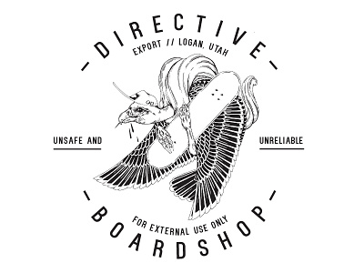 Directive Board Shop design graphic illustration skate utah
