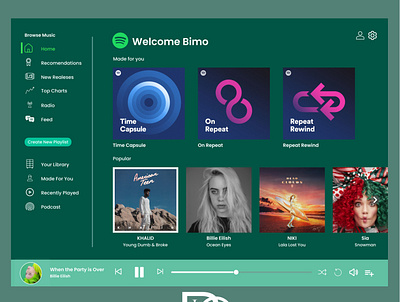 Spotify - Spotify Green Themes branding design flat graphic design illustration motion graphics spotify ui ux web website