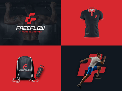 FREEFLOW FITNESS 3d animation awesome beauty behance branding design dribble dubai fitness flatdesign graphic design gym illustration logo logotype motion graphics ui ux vector