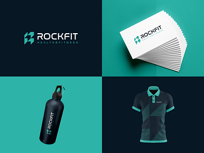 ROCKFIT HEALTH & FITNESS 3d animation apparel awesome beauty branding construction design fitness flatdesign graphic design gym illustration logo logo design logotype motion graphics ui ux vector