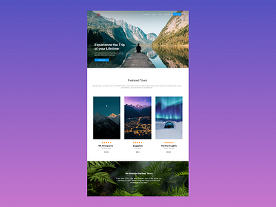 Travel Agency Website color creative design figma freelancer landing page minimalist nature trend uiux