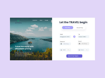 Flight Booking Website Design