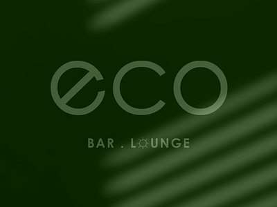 ECO Bar and Lounge logo design bar and lounge logo branding design graphic design illustration logo typography vector
