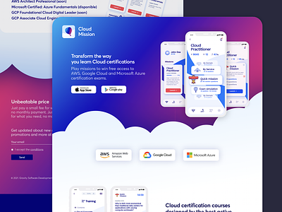 Cloud Mission Website app branding design productdesign ui ux website