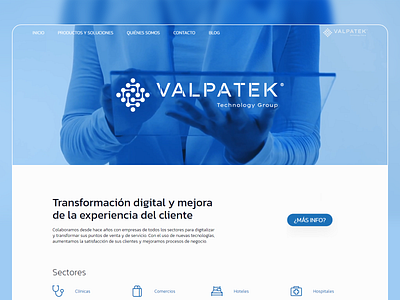 Valpatek new home page home page technology web design wordpress