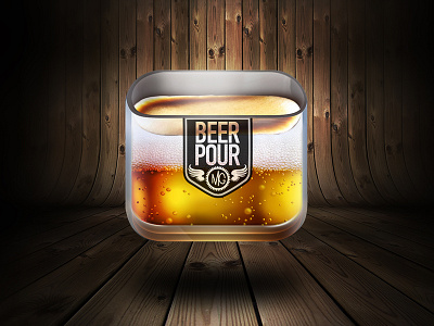 Mobile App Icon beer cheers glass icon ios iphone renault teaser trand yellow