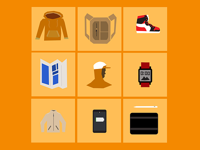 Nomads - Illustrated Icons design icons illustration nomad things vectors