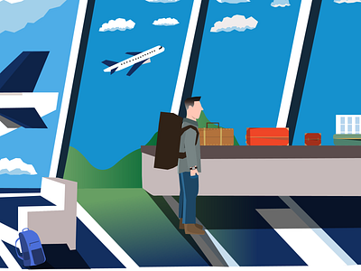 Modern Nomads - The Airport airport illustration modern nomad travel