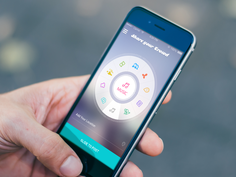 Mobile App - Wavepool mobile app social media sign up network group web ui ux iphone android icons