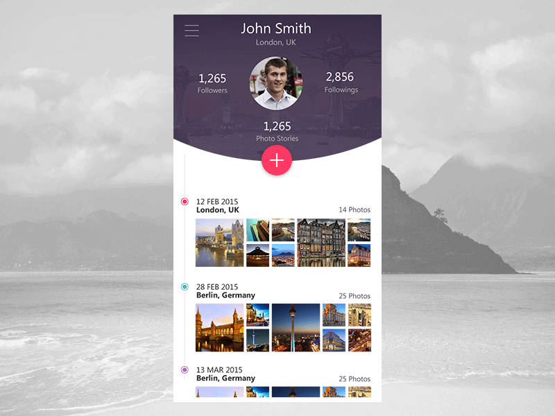 GIF - Mobile App Profile View