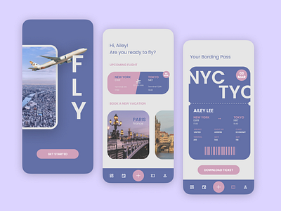 Boarding Pass App Design Daily Ui Challenge - Day 024 app branding design figma icon illustration logo ui ux