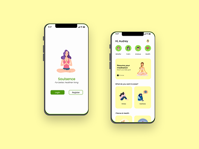 Soulsence yoga app & mockup dailyui dailyuichallenge design icon illustration logo ui ux website