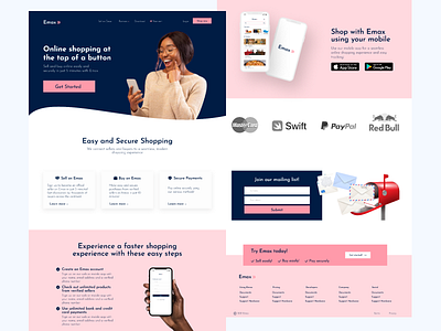 EMAX - LANDING PAGE app branding dailyuichallenge design figma illustration ui vector