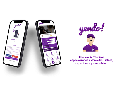 Yendo! | Técnicos a domicilio app app design tech ui