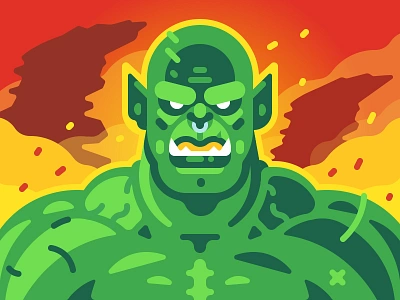 Warcraft | Orc character draenor fanart flat game horde illustration movie orc vector warcraft warrior