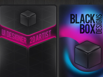 Black Box Designs business card corporate logo