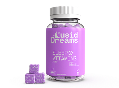 3d modeling & visualization of Lucid Dreams Vitamins 3d art 3d design 3d modeling 3d rendering 3d visualization branding composition design graphic design illustration keyshot maya product design product rendering product visualization scene vitamins web website