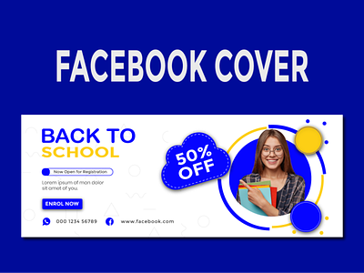 preview 1 back to school banner banner ads cover facebook facebook ad facebook cover facebook cover mockup facebook covers page poster social media template yellow