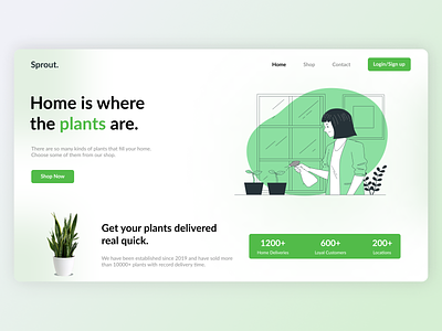 Sprout - Buy Plants Online design ui uidesign uipractice webdesign websitedesign