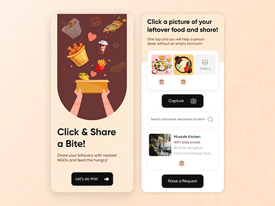 Share a Bite App appdesign newappidea productdesign ui userinterface uxdesign