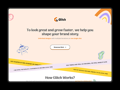 Glitch - Design Agency Landing Page