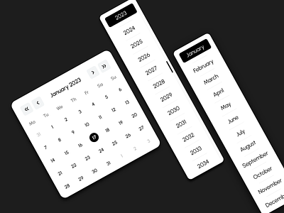 Calendar Component calendar component componentdesign date datepicker design new picker trending ui