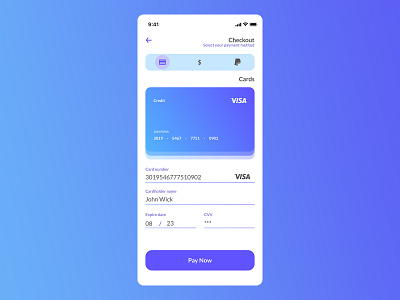 CHECKOUT CREDIT CARD design minimal ui ux