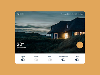 Home Monitoring dashboard app dailyui dailyuichallenge design minimal ui ux web website