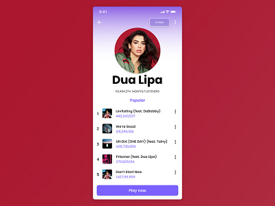 Music Player (Dua Lipa)