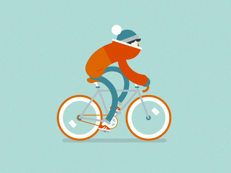 WinterFixie fixie flatdesign gif illustration justforfun motiondesign