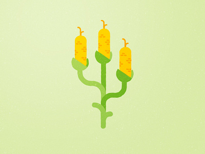 Mutation corn flatdesign illustration vegetal wip