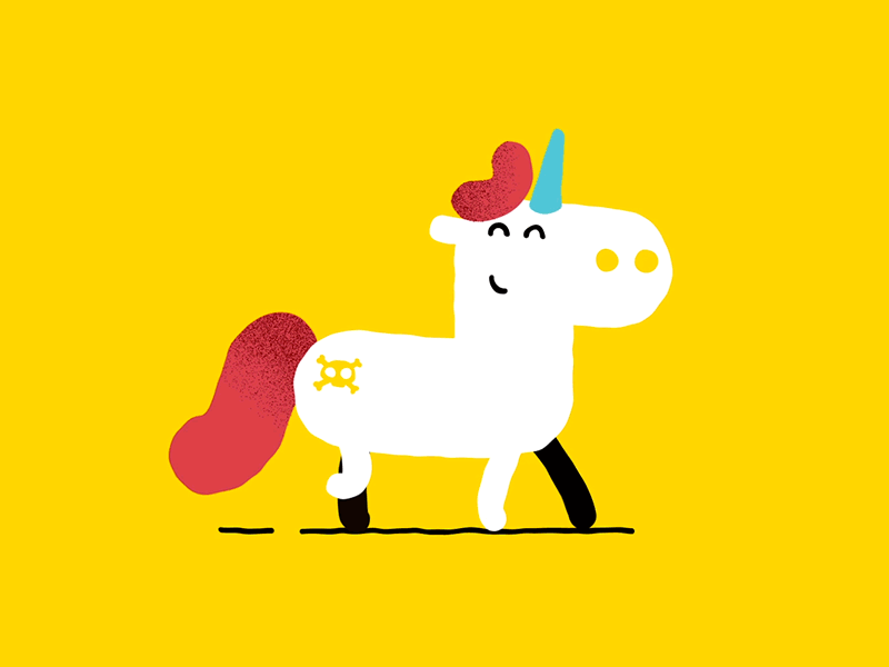 Unicorn animatedgif illustration motiondesign unicorn