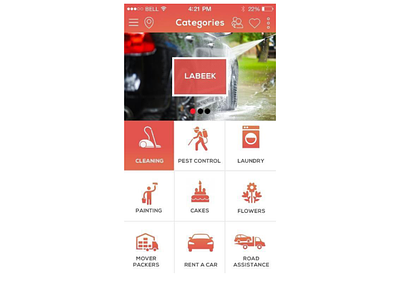 Labeek : On-demand Services Mobile App Category Screen app design app development company appdesigner appuidesign handyman app mobile ui mobileapps on demand app on demand service