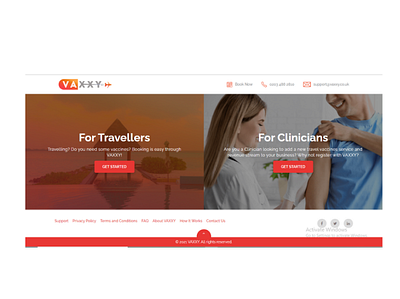 Vaxxy : Vaccination Booking Website | Home Page app development company blockchain clinics appointment healthcare healthcare website medical webdesign website design
