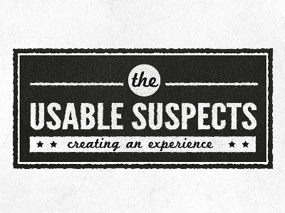 The Usable Suspects experience grunge logo mark ui user
