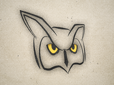 Owllustration animal bird concept eyes face illustration outline owl yellow