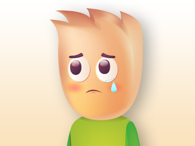 Little Character character illustration mascotte sad tear