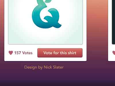 Vote for this shirt button click design interface shirt showcase t shirt ui vote voting